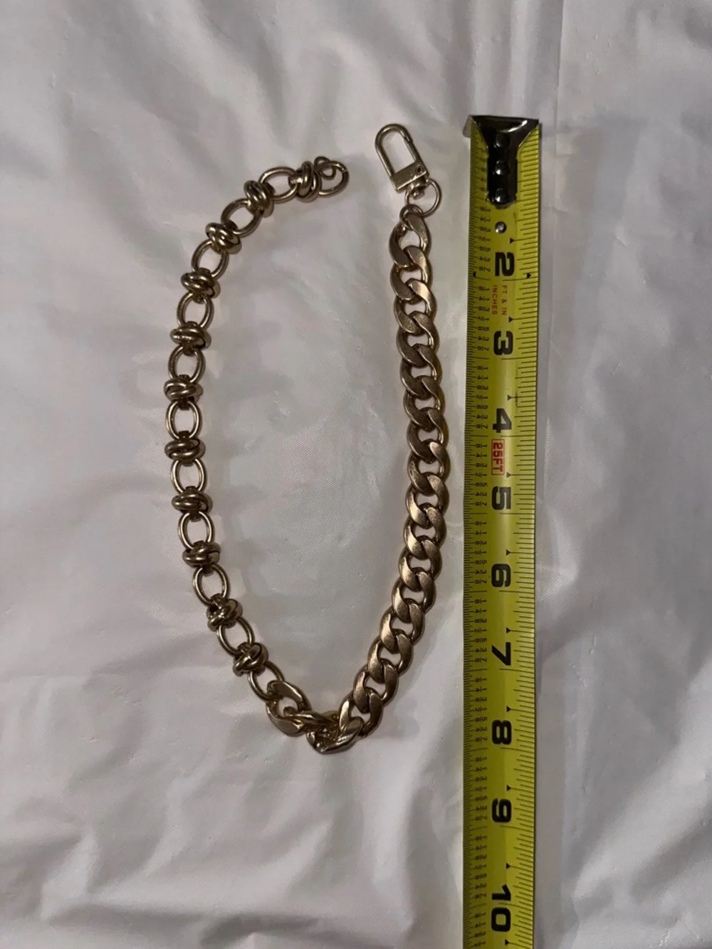 Gold Tone Mixed Link Chain Necklace - Jewelry